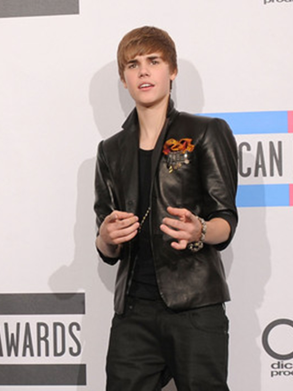 Justin Bieber 2010 Music Awards Winners Black Jacket