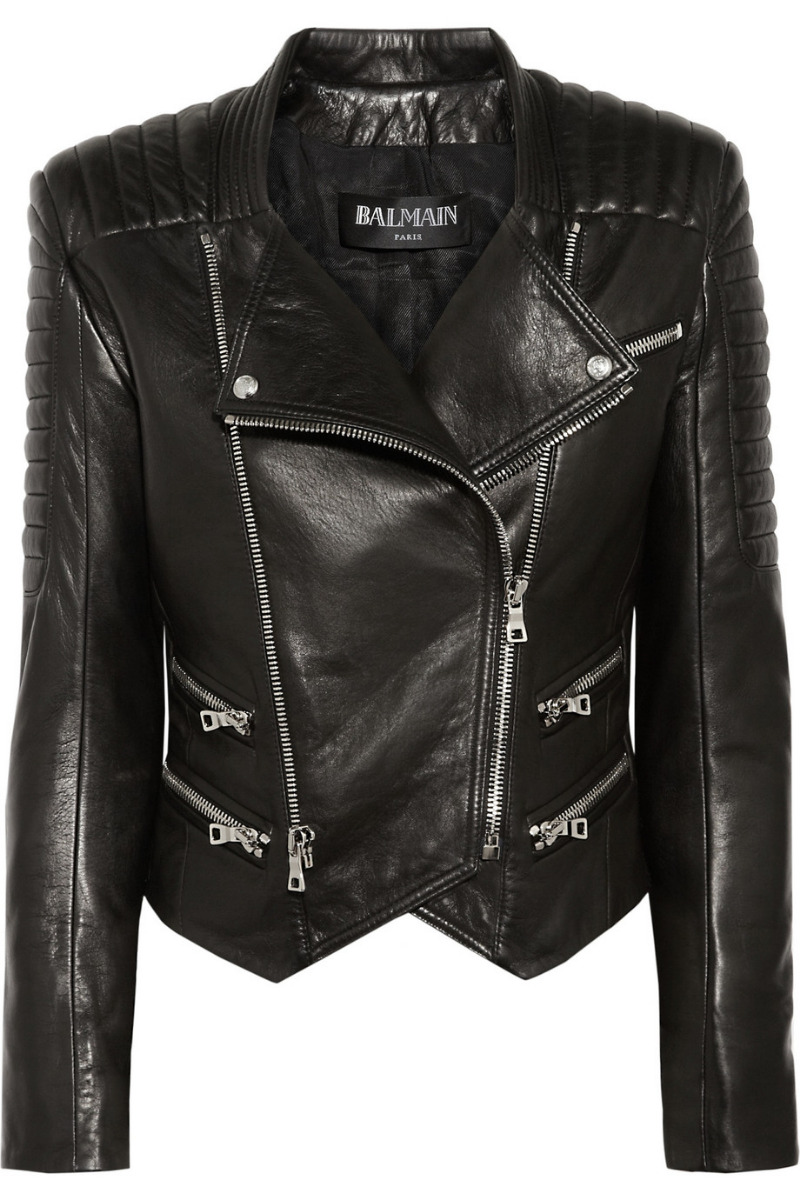 Womens Lambskin Black Leather Quilted Biker Jacket - J4Jacket