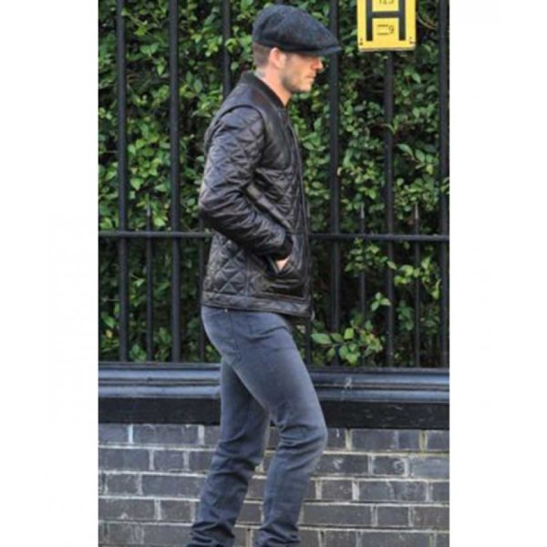 David Beckham Quilted Leather Jacket