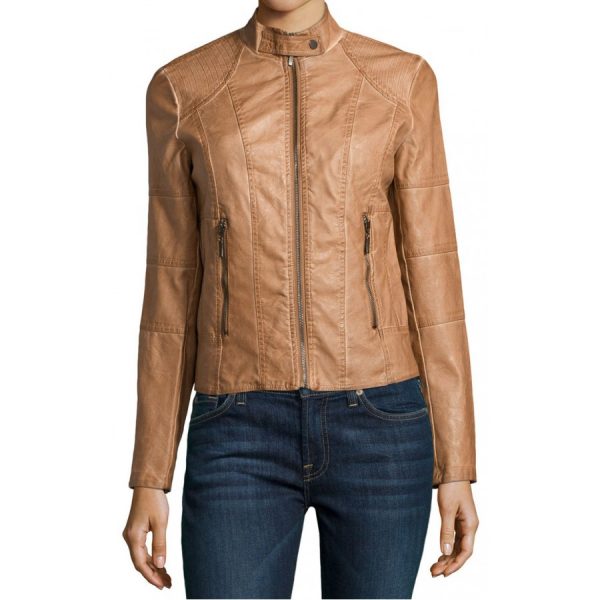 Brown Leather Jacket For Women