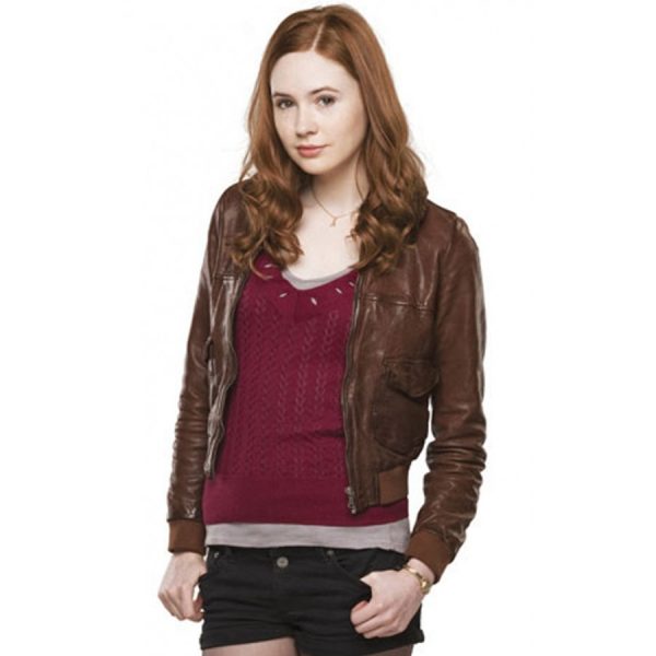 Doctor Who Amy Pond Brown Jacket-0