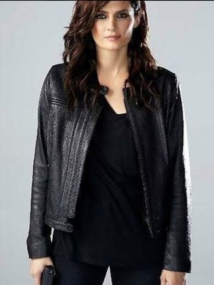 Absentia Emily Byrne Black Leather Jacket