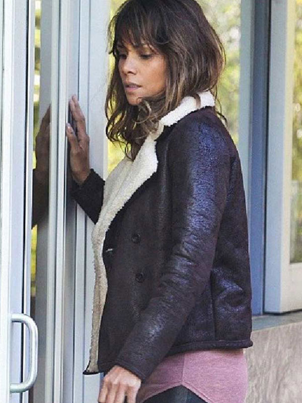Halle Berry Shearling Brown Jacket
