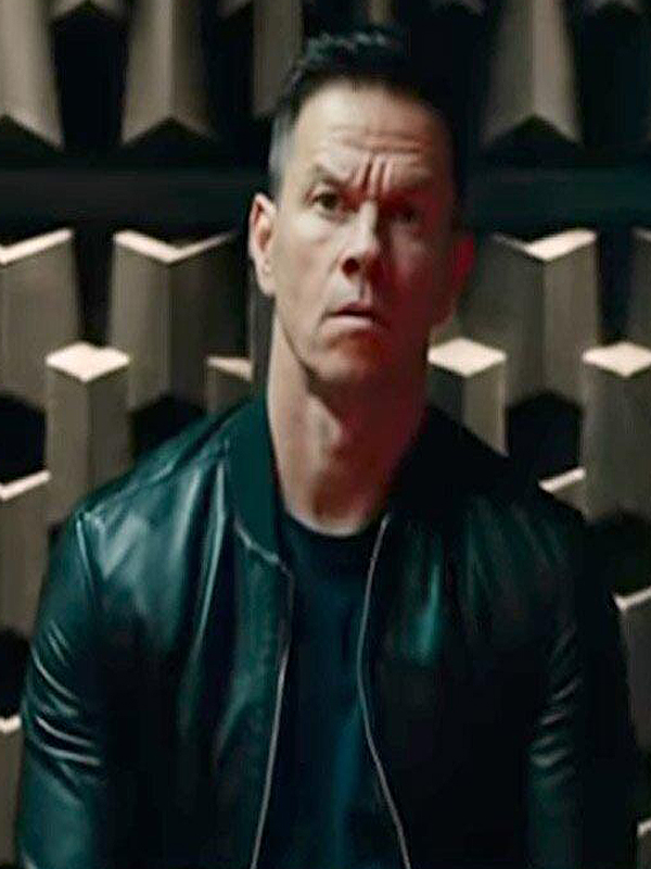 Mark Wahlberg Infinite Black Bomber Leather Jacket