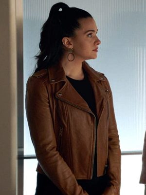 Katie-Stevens-The-Bold-Type-Brown-Leather-Jacket