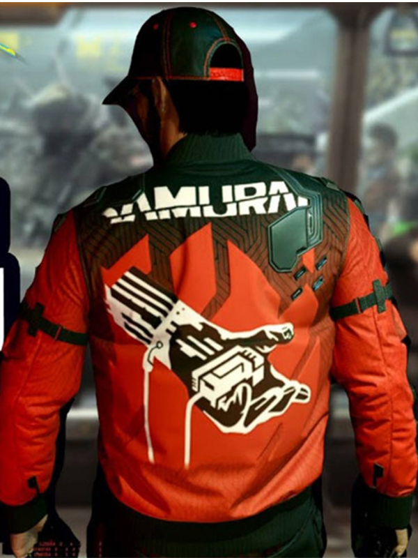 Cyberpunk 2077 Samurai Leather Bomber Jacket