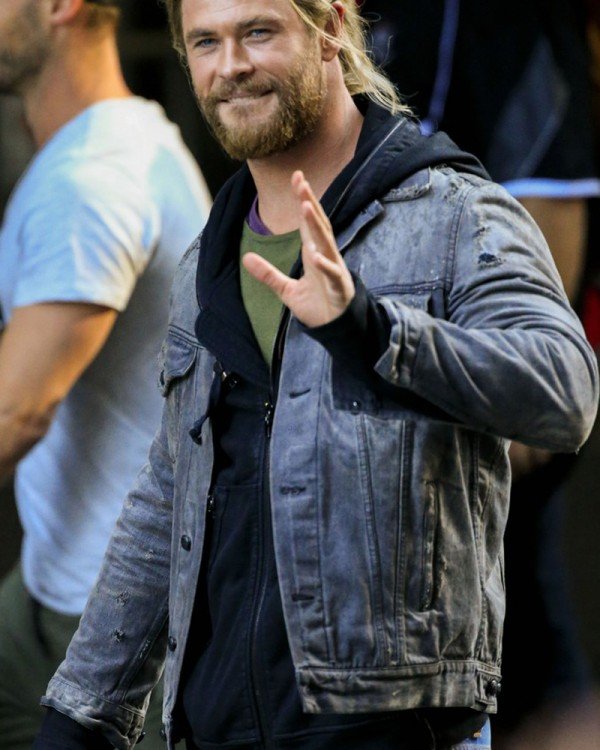Chris Hemsworth Thor:Ragnarok Gray Denim Leather