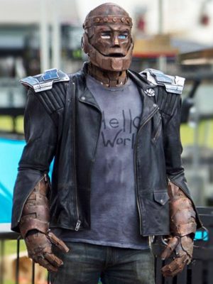Doom Patrol Season 01 Robotman Black Leather Jacket