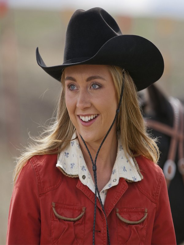 Amy Fleming TV Series Heartland Amber Marshall Red Cotton Jacket