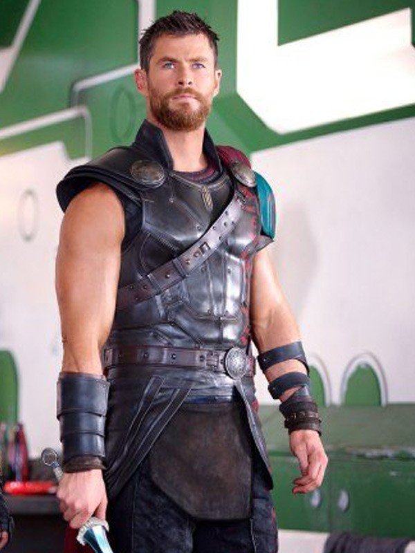 Chris Hemsworth Thor:Ragnarok 2017 Thor Brown Leather vest