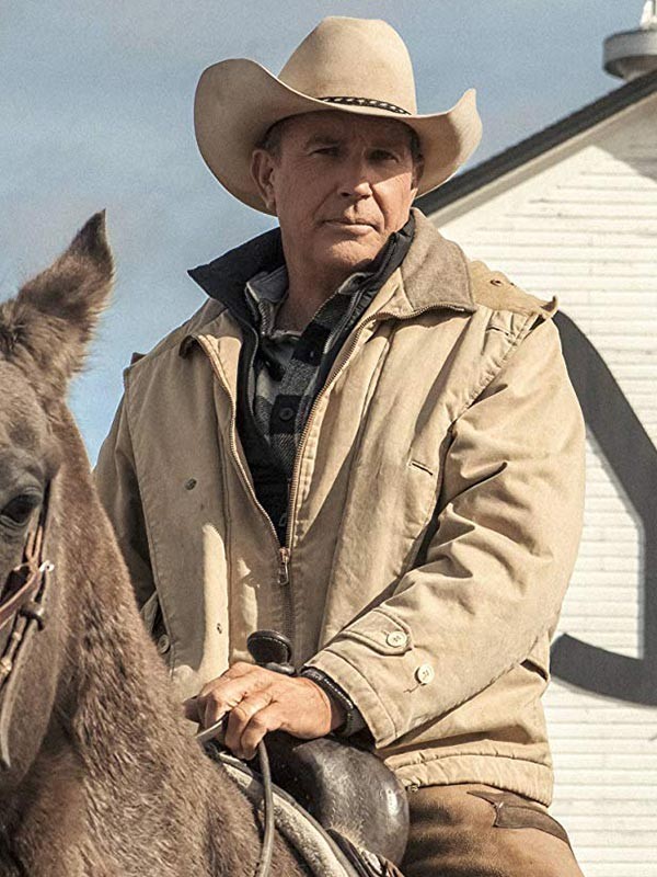 Kevin Costner TV Series Yellowstone John Dutton Cotton Jacket