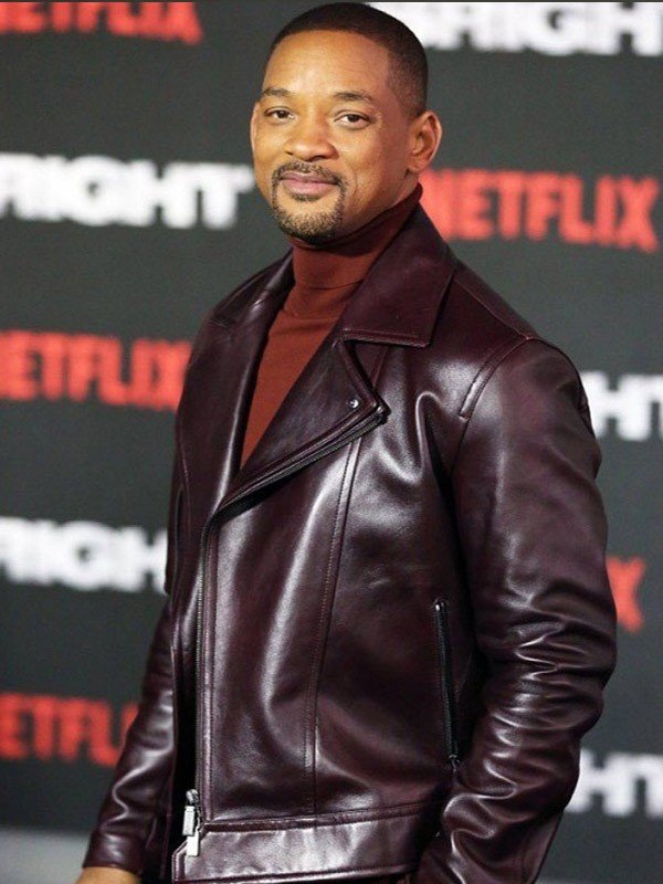 Event American Actor Will Smith Brown Leather Jacket