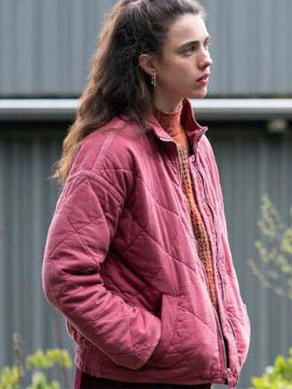 Margaret Qualley TV Series Maid Alex Pink Cotton Quilted Jacket