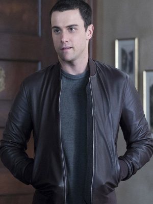 Connor Walsh How To Get Away with Murder Jack Falahee Bomber Leather Jacket
