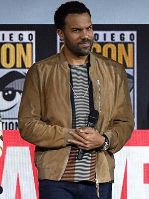 O-T Fagbenle Black Widow Event Brown Suede Leather Jacket