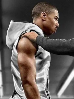 Michael B Jordan Creed ll 2018 Adonis Creed Silver Vest