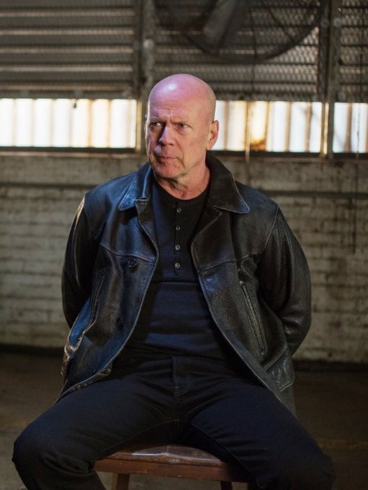 Leonard Turner 2020 Movie Extraction Bruce Willis Black Leather Jacket