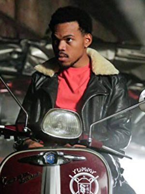 Movie 2018 Slice Chance The Rapper Black Shearling Leather Jacket