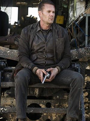 Fear Tv Series The Walk­ing Dead Gar­ret Dil­lahunt Brown Leather Vest
