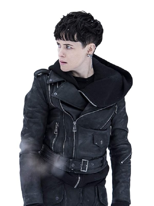 Lisbeth Salander The Girl in The Spider’s Web 2018 Laire Foy Leather Jacket