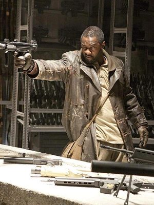 Idris Elba Ghost Rider Moreau Distressed Leather Trench Coat