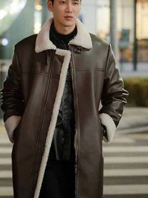 Ahn Bo Hyun Itaewon Class Shearling Leather Trench Coat