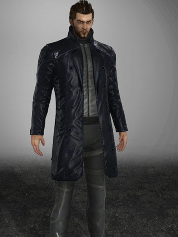 Adam Jensen Video Game Deus Ex Human Revolution Black Leather Coat