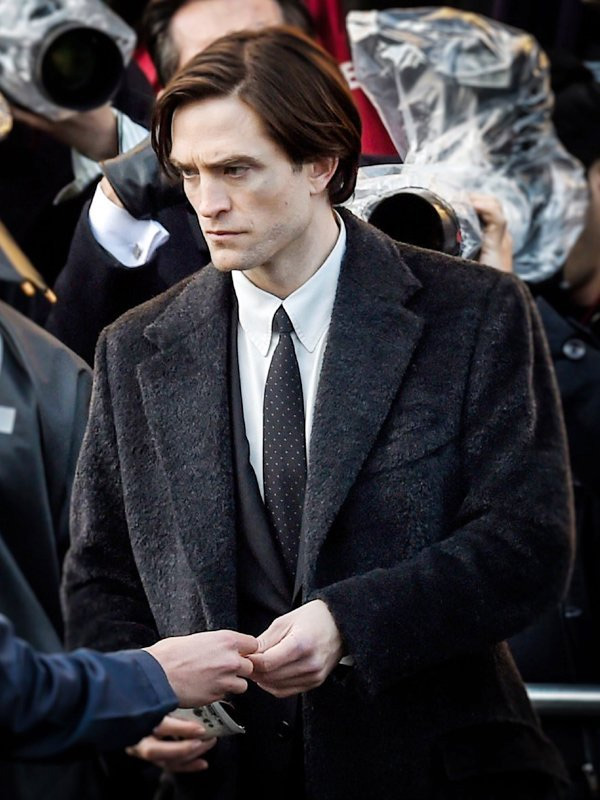 Robert Pattinson The Batman 2022 Bruce Wayne Black Trench Coat