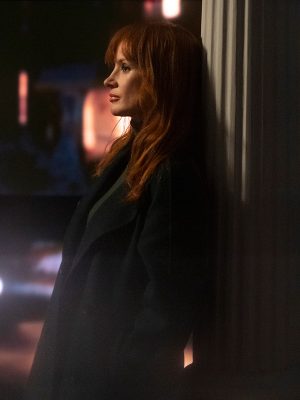 Jessica Chastain Tv Series Scenes From a Marriage Mira Trench Coat