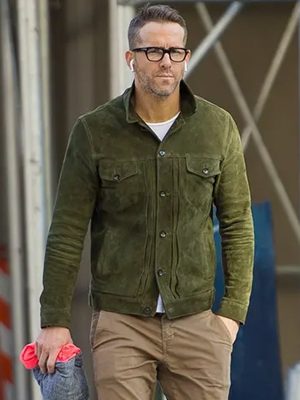 TV Series Welcome to Wrexham Ryan Reynolds Suede Leather Jacket
