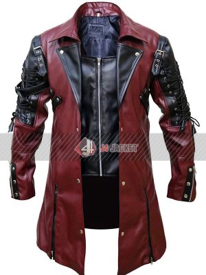 Goth Matrix Steampunk Gothic Real Leather Coat