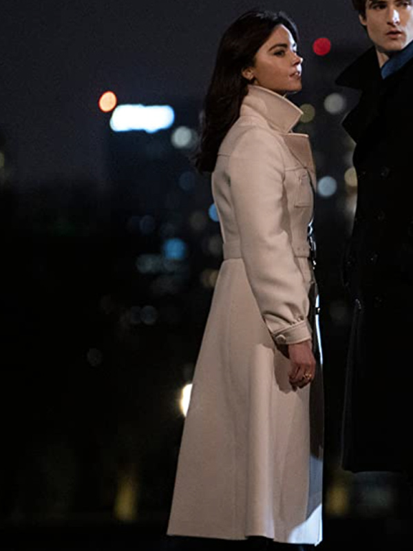 Jenna Coleman TV SeriesThe Sandman 2022 White Trench Coat