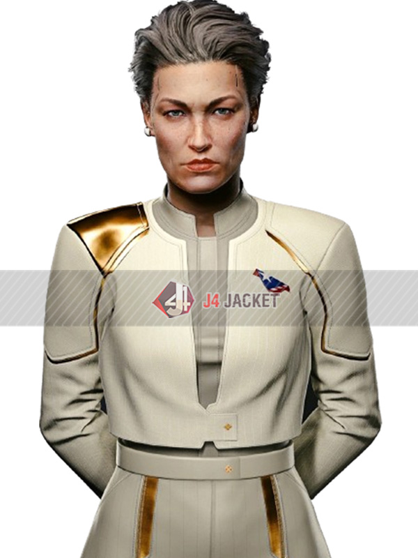 Cyberpunk 2077 Phantom Liberty V White Leather Jacket