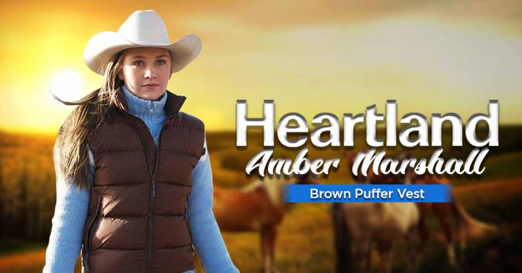 Amber Marshall Heartland Brown Puffer Vest