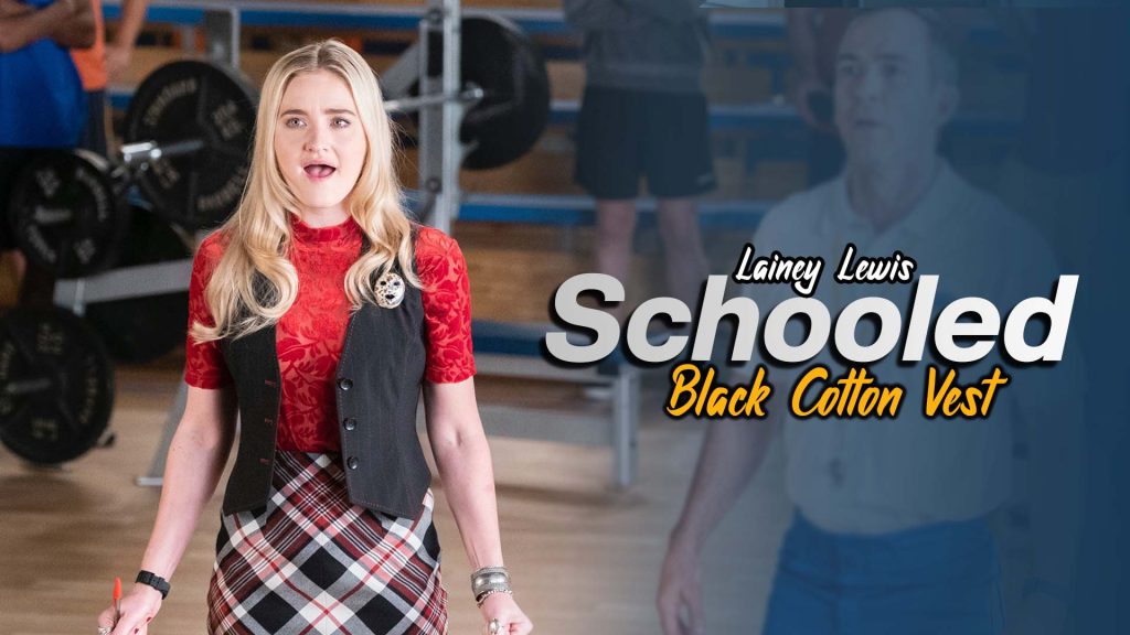 Aj Michalka Tv Series Schooled Lainey Lewis Black Cotton Vest