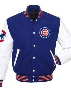 MLB Chicago Cubs Blue and White Varsity Jacket