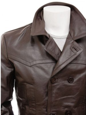 Men’s Brown Leather Coat