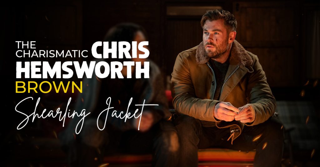 The Charismatic Chris Hemsworth Brown Shearling Jacket