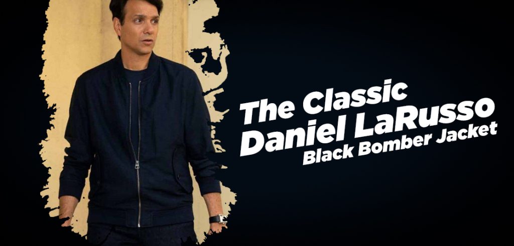 The Classic Daniel LaRusso Black Bomber Jacket