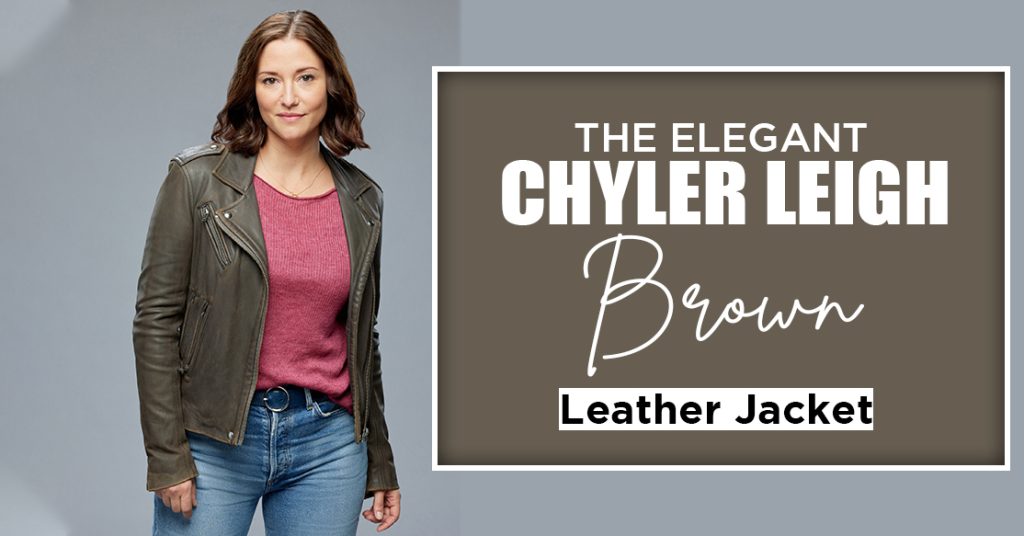 The Elegant Chyler Leigh Brown Leather Jacket