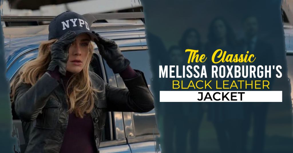 The Classic Melissa Roxburgh's Black Leather Jacket