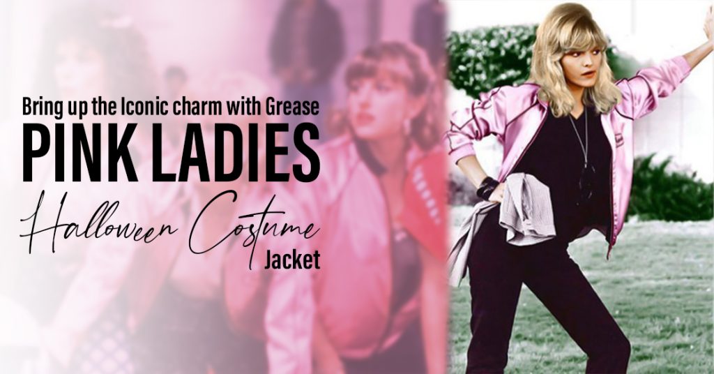 Bring up the Iconic charm with Grease Pink Ladies Halloween Costume Jacket