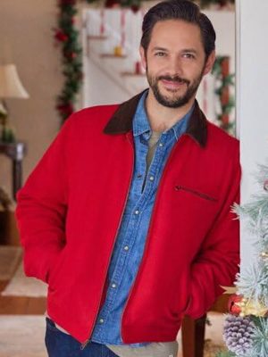 Movie Where Are You, Christmas 2023 Michael Rady Red Jacket