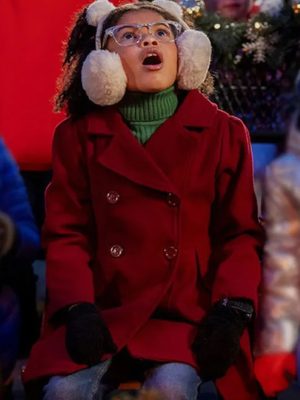 Best Christmas Ever 2023 Beatrix Jennings Red Wool Coat
