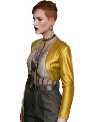 Cyberpunk 2077 Phantom Liberty Aurore Cassel Leather Jacket