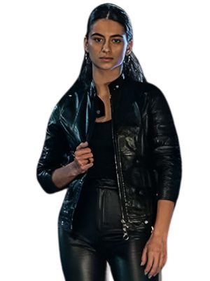 Berlin S01 Begoña Vargas Black Leather Jacket