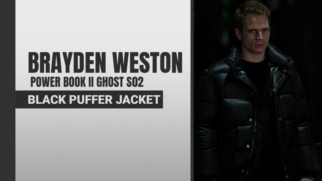 Brayden Weston Power Book II Ghost S02 Black Puffer Jacket