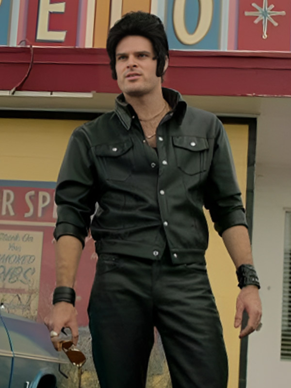 Sonny TV Series Obliterated Black Leather Jacket