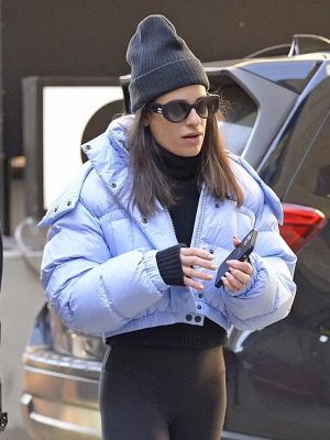 New york Lea Michele Blue Puffer Jacket