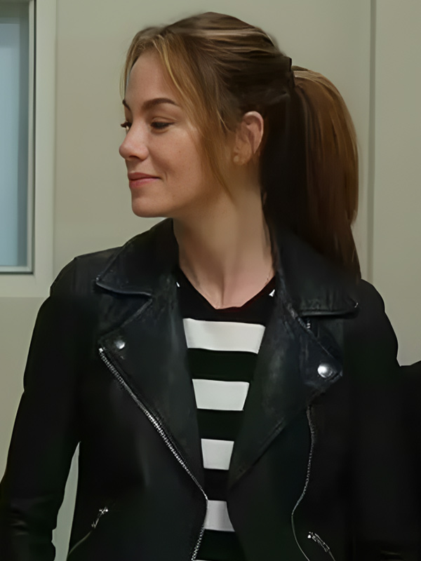 The Family Plan 2023 Michelle Monaghan Leather Jacket